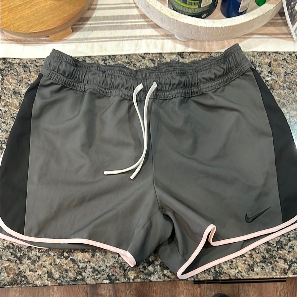 Nike Gray,  Black, light pink Athletic Shorts with Elastic Waistband